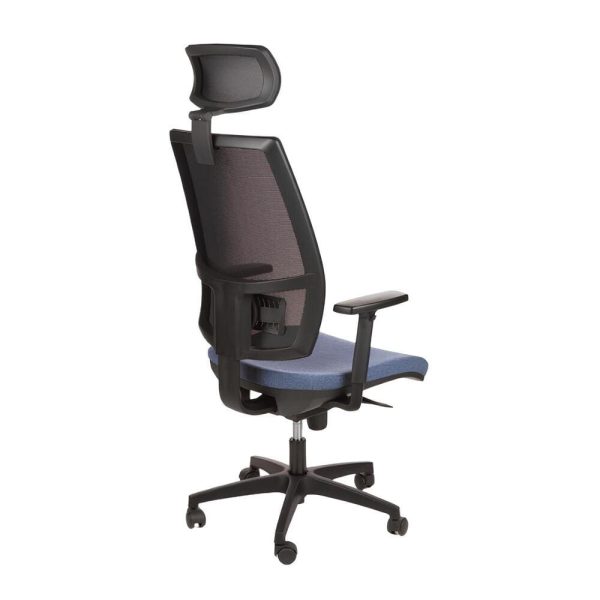 A sturdy black base with smooth-rolling casters provides stability and easy mobility