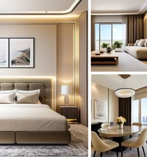 Bedroom, living and dining area portfolio photos