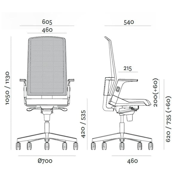 Breathable mesh office chair on wheels to keep you cool and comfortable.