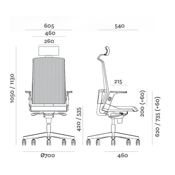 Compact and portable office chair with swivel wheels, suitable for collaborative settings.