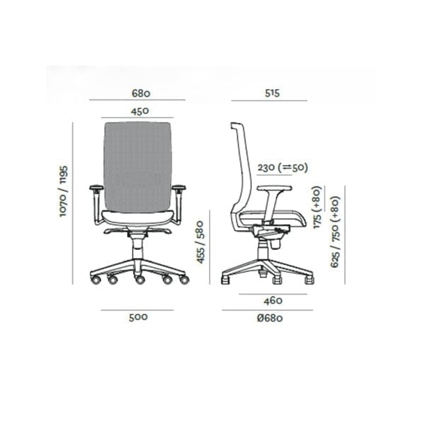 Dimensions of the chair