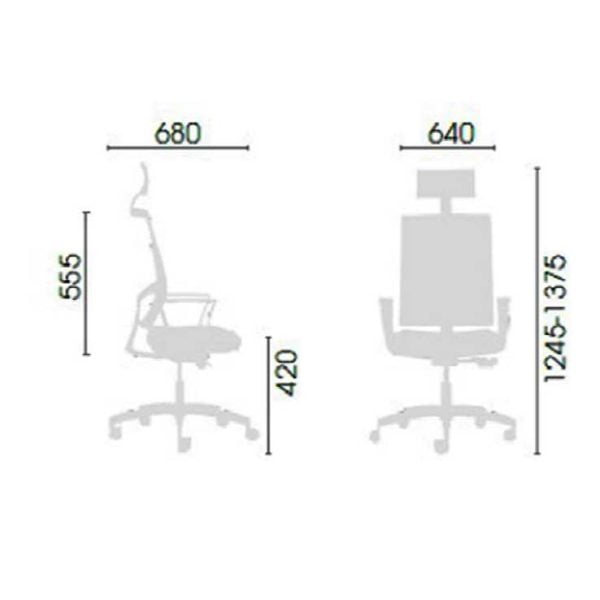 Stylish and functional office chair with wheels, perfect for modern office setups.