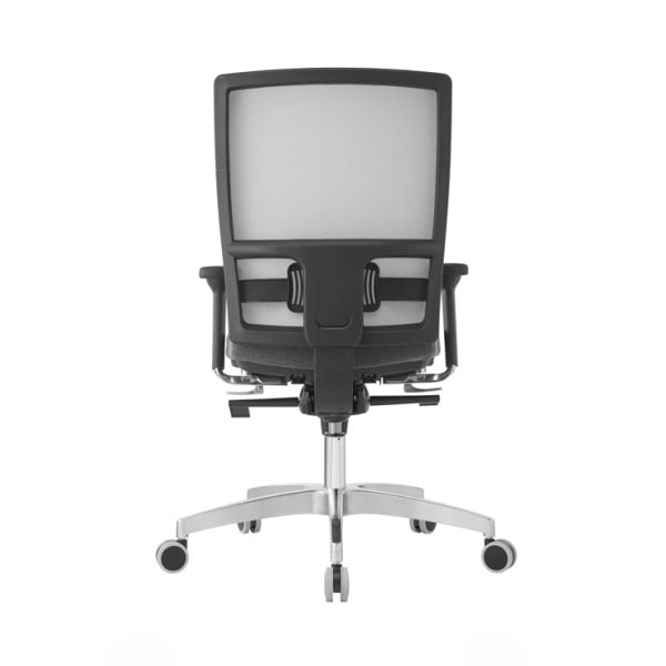 The chair's gray color adds a pop of color to any office space.