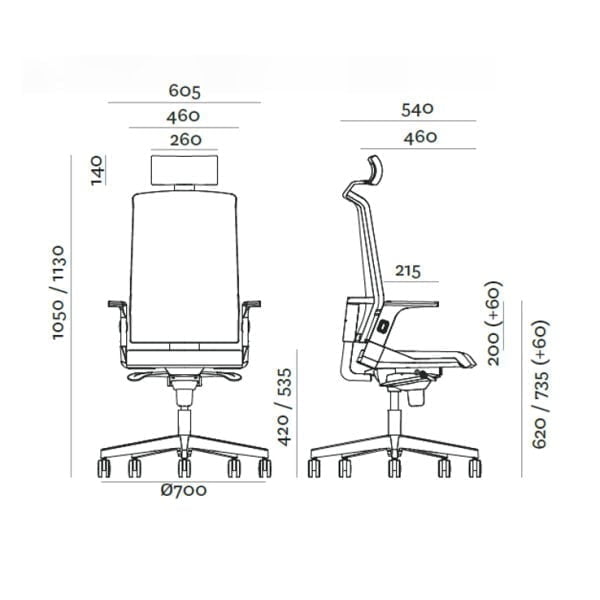 Vibrant and colorful office chair with casters, adding a pop of style to your workspace.