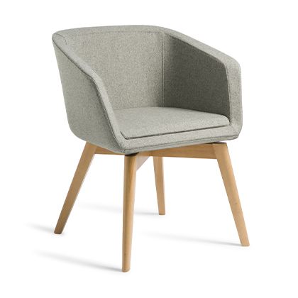 Add a touch of geometric elegance to your home with an armchair designed with eye-catching leg patterns.