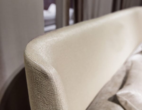 Close up to the bed headboard