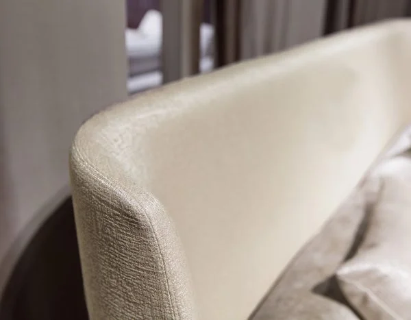 Close up to the bed headboard