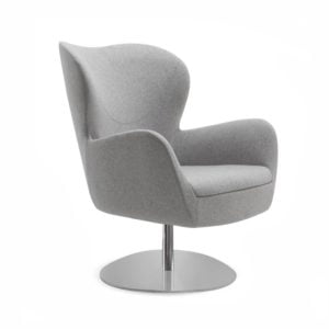 Egg shaped chair with Plush seating for ultimate relaxation.