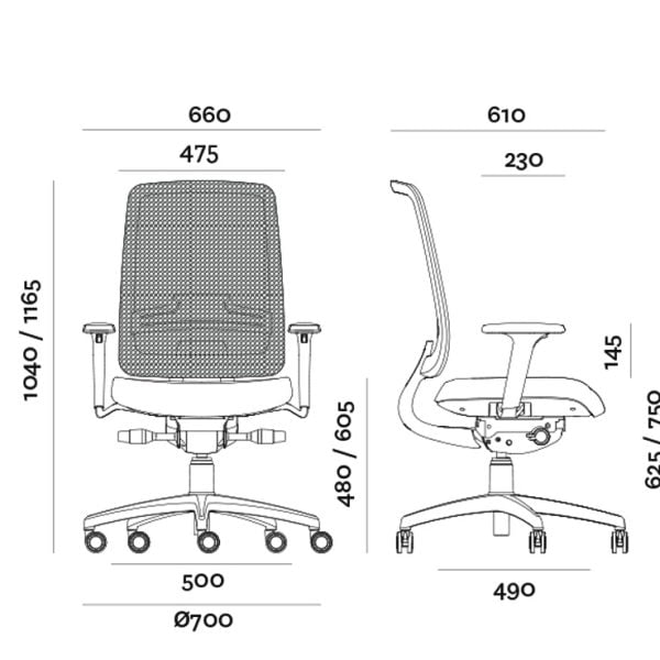High-density foam cushioned office chair with wheels, ensuring optimal comfort and support.