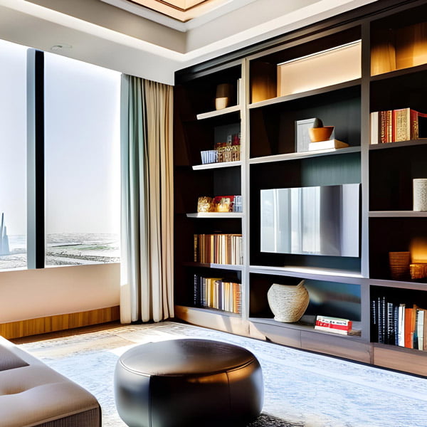 Order Custom made Builtin Bookshelves in Dubai UAE