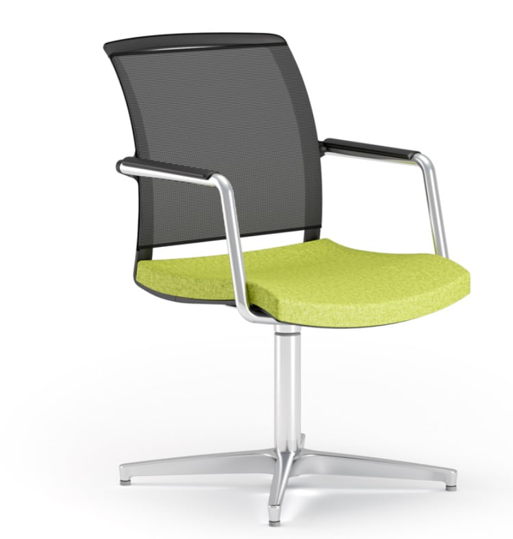 Mesh back office chair with breathable seat cushioning