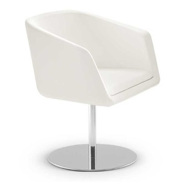 Experience the beauty of geometry in design with an armchair boasting legs that reflect contemporary elegance.