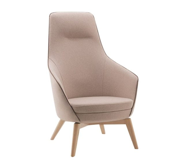 Sleek and slim office chair with space-saving design