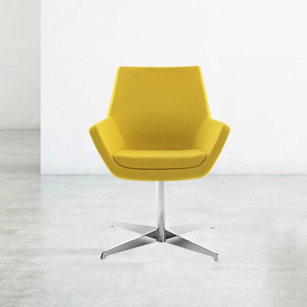 armchair, designed with a captivating geometric pattern that enhances the visual allure of your space.