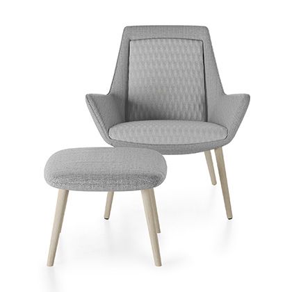 Lounge chair with an ottoman