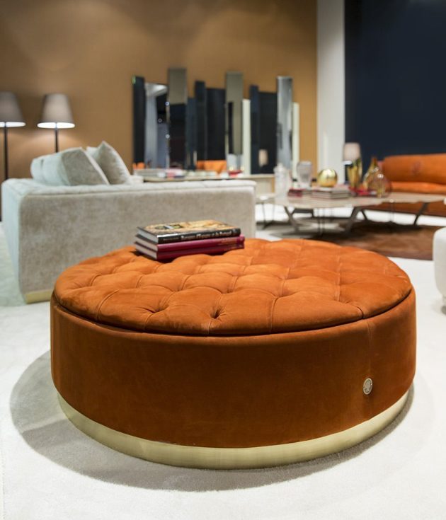 Buy Modern large bed with fabric uphisltery in Dubai UAE