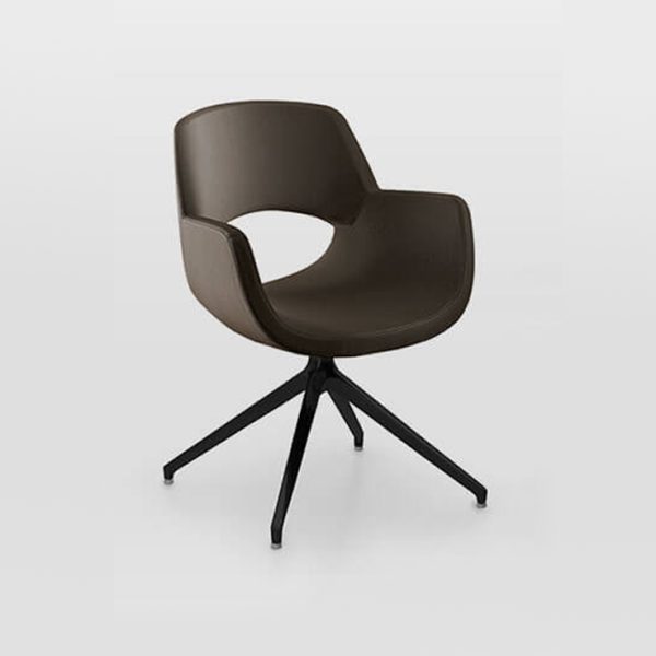 Round-shaped armchair, perfect for cozy reading corners.