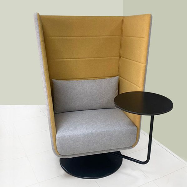 privacy office chair with a build-in table