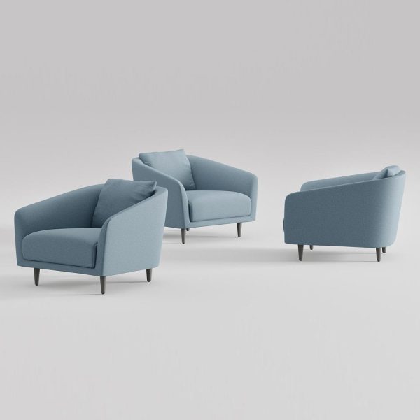 3 armchairs form each side