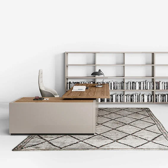 Elegant and sophisticated, our executive office desk made of wood combines timeless beauty with functional design