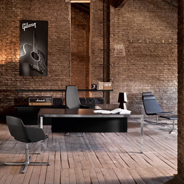 Executive office desk, crafted with attention to detail and adaptable features