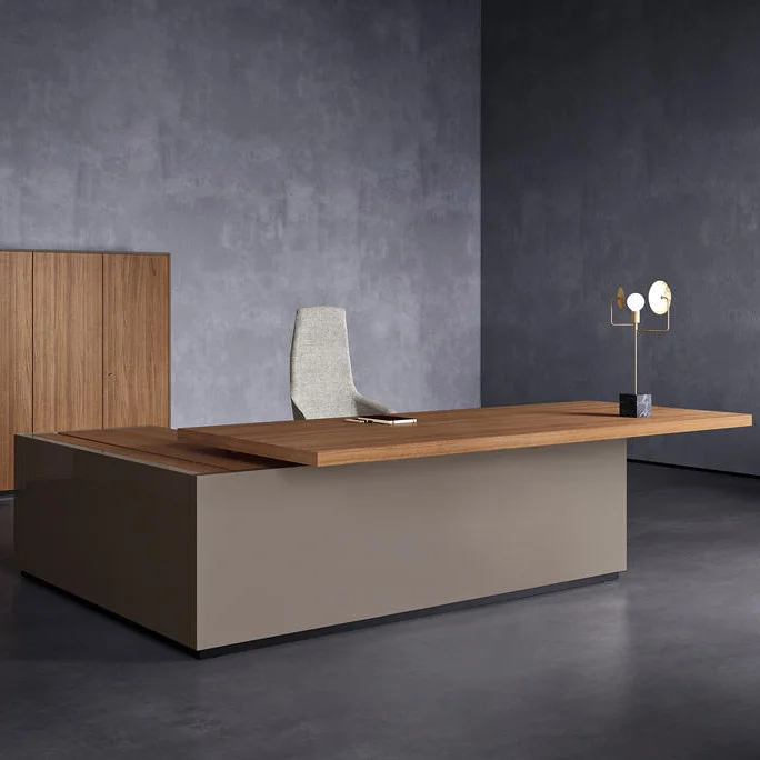 Impeccably crafted from premium wood, our executive office desk offers durability, style, and ample storage solutions