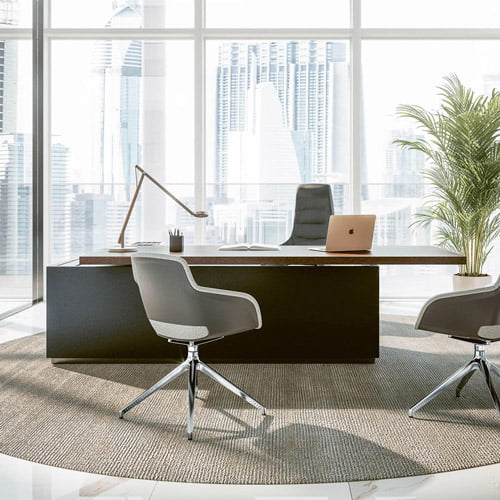 Modern office with a luxury executive desk