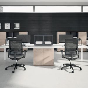 Modern workstation desk for 2 employees