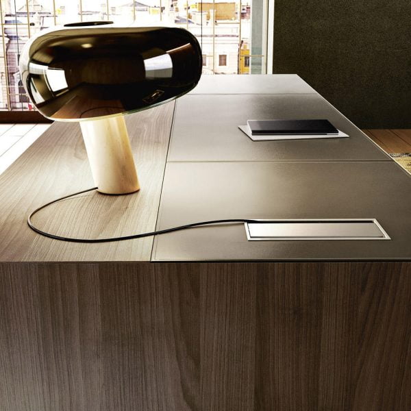 Optimize your workflow and work comfortably in style with our spacious L-shaped executive office desk, constructed from premium wood