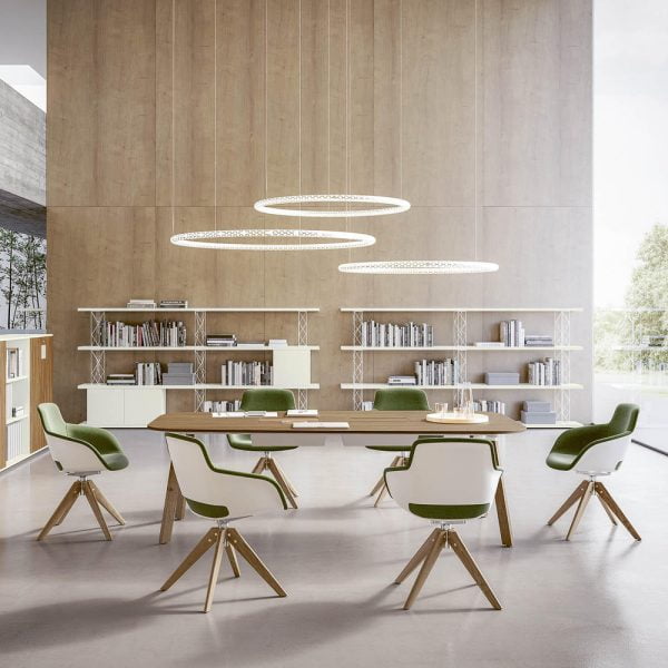 meticulously designed meeting room tables, providing an ideal setting for impactful discussions and informed decision-making