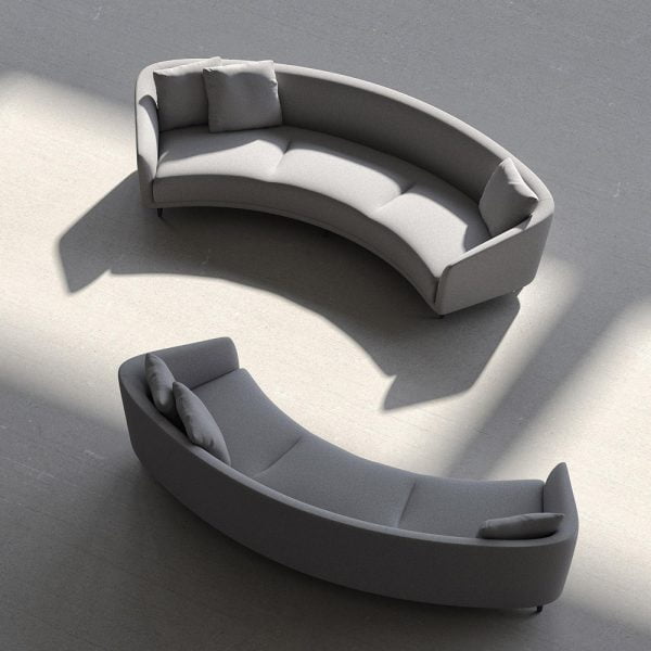 2 Curved sofas