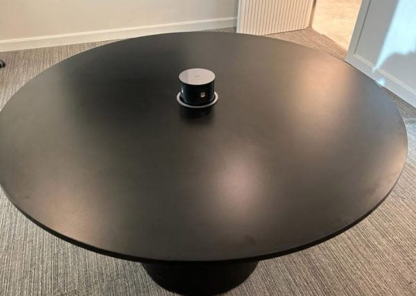Round table with fixtures