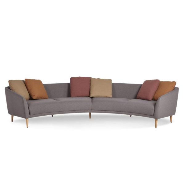 modern curved sofa