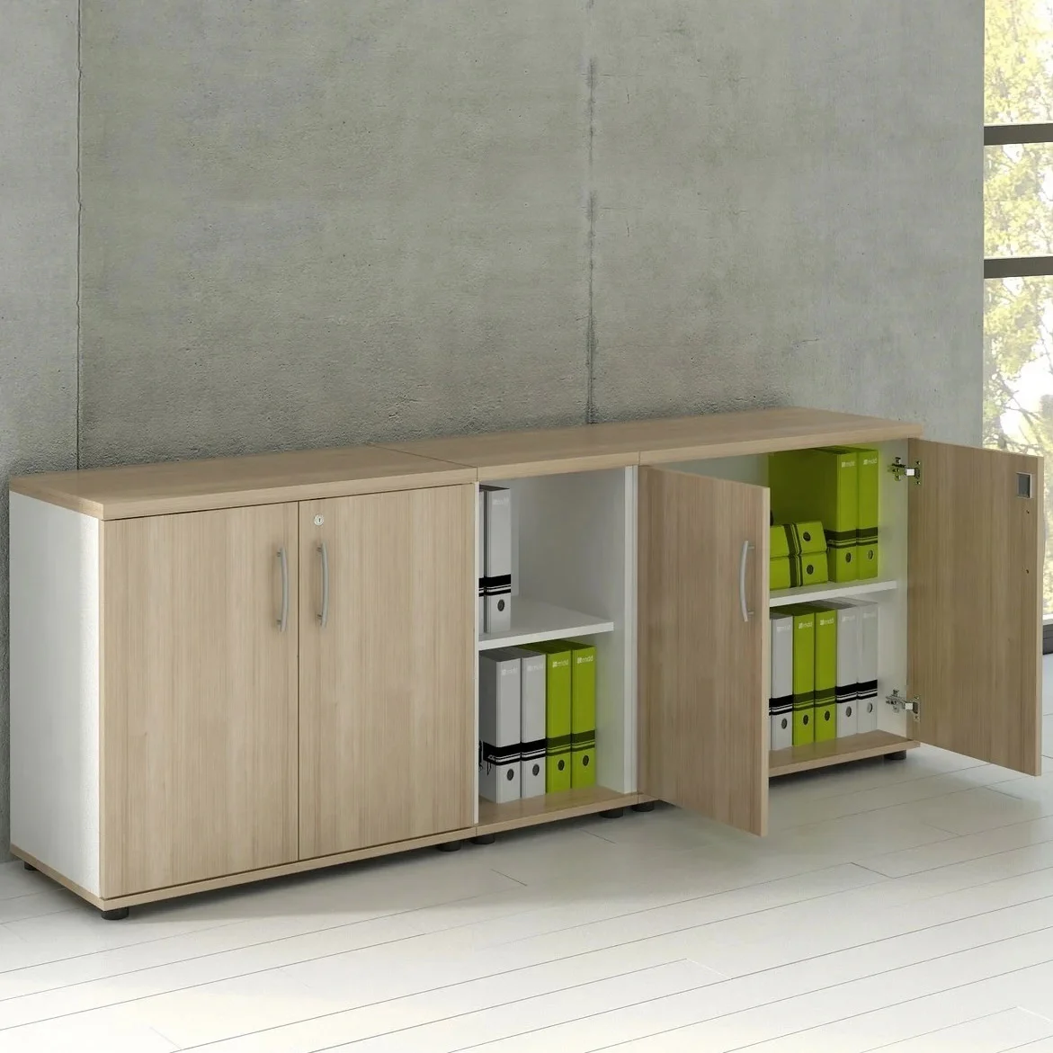 wooden cabinets