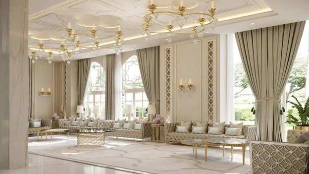 Formal men's majlis interior decorations