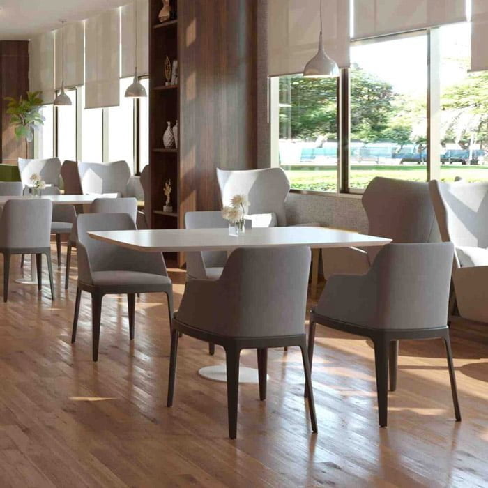 Restaurant dining table and 4 chairs