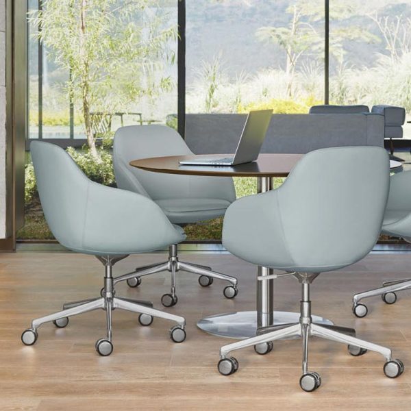 Meeting room with round table