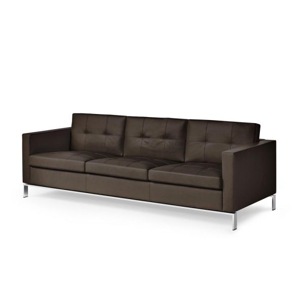 Dark leather sofa