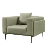High-end armchair on metal legs