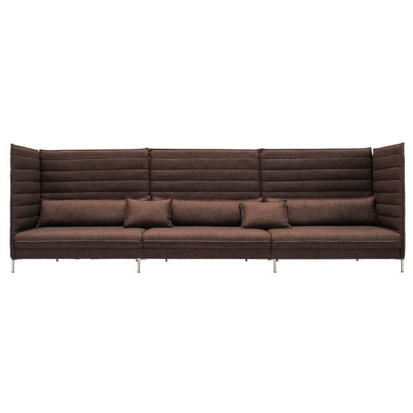 Office long seating with partitions for sound proofing
