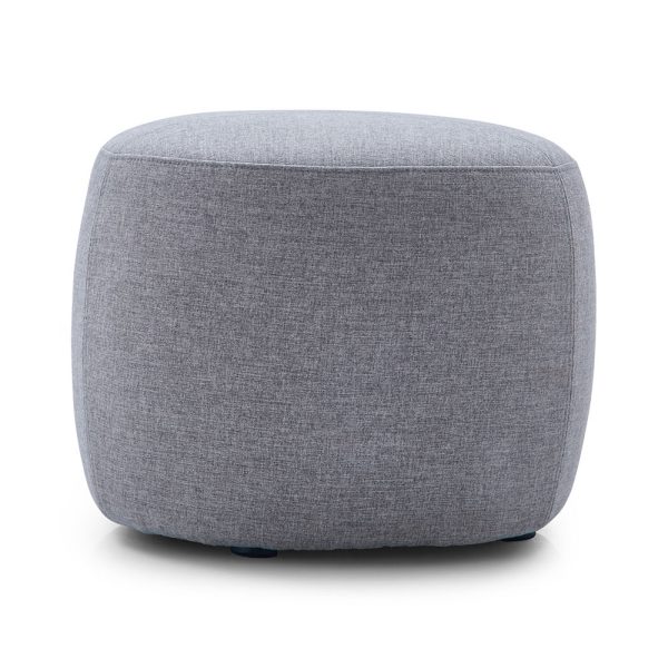 light gray modern pouf