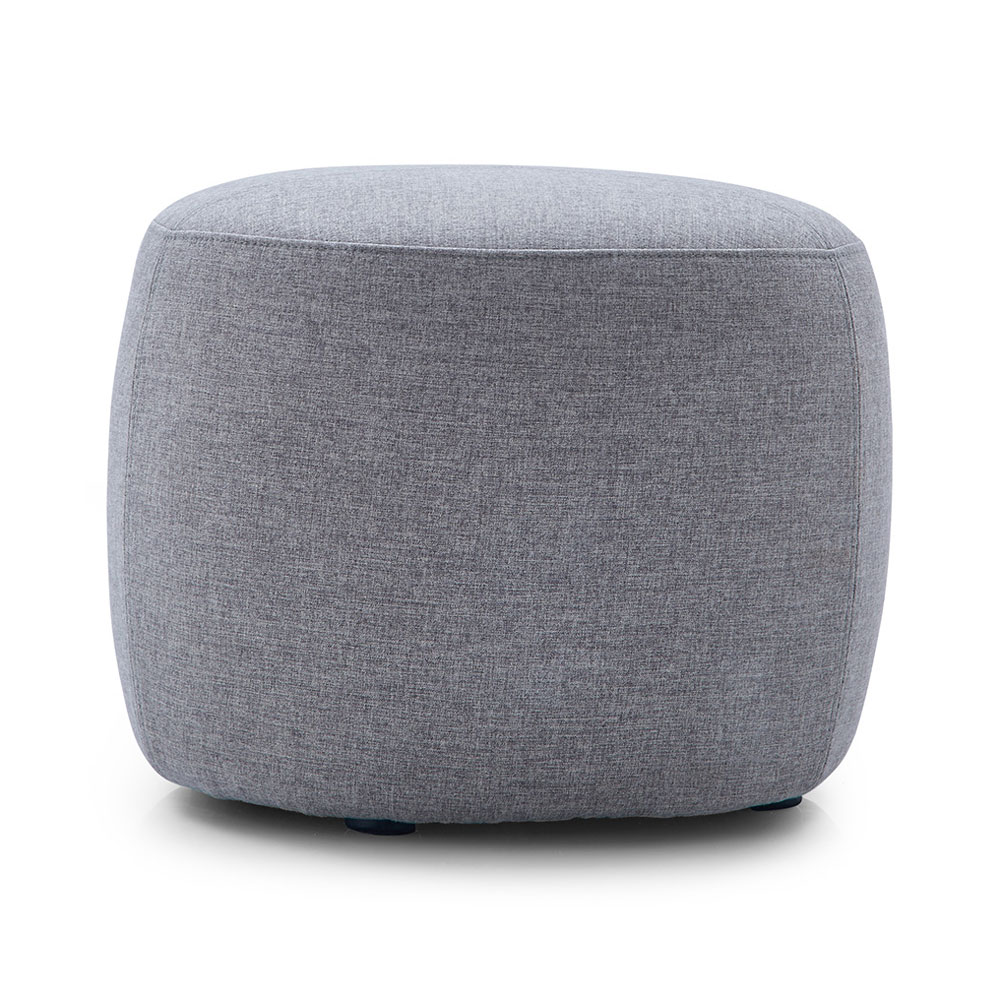 light gray modern pouf