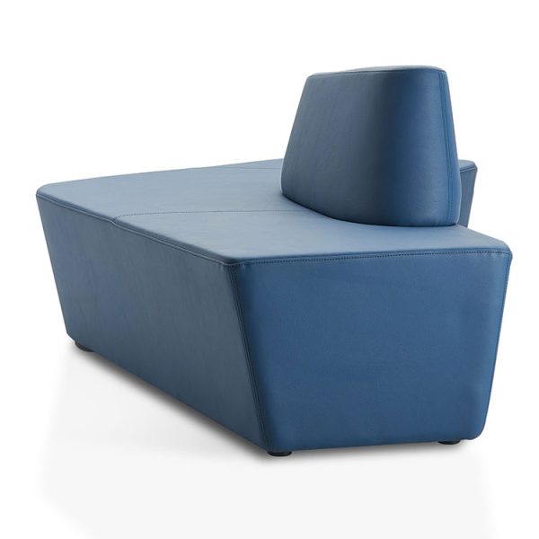 lux modular sofa with leather upholstery