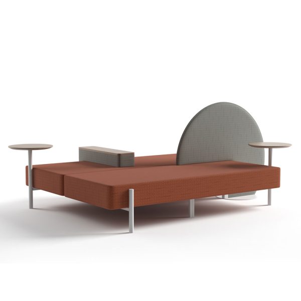 red seating solution sofa