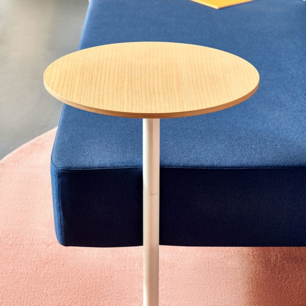round coffee table with wooden top