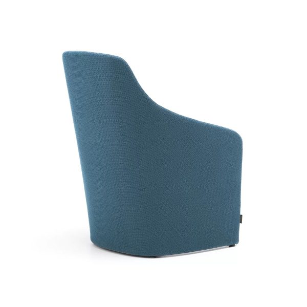 A Stylish Lounge Chair Blends natural wood with strong steel for a chic look.