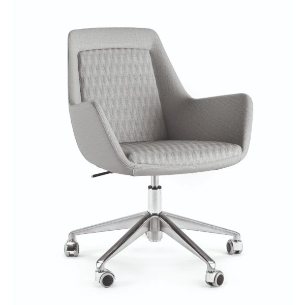 Stylish armchair with wheels legs