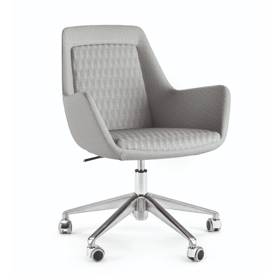 Stylish armchair with wheels legs