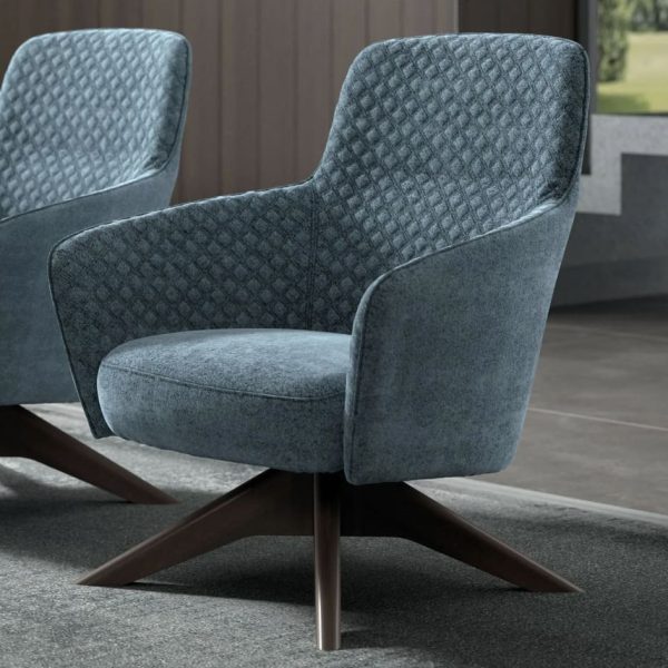The refined grey chair adds a touch of class