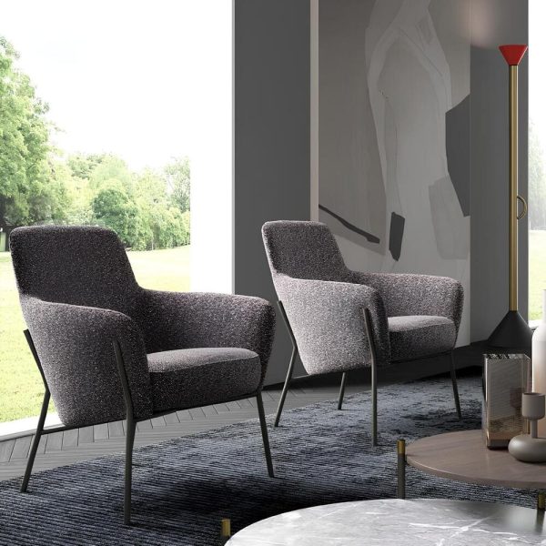 The stylish seat offers modern elegance